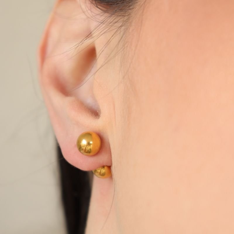 Brinco Parafuso Esfera Moderno em Aço Inox (Peso 12g)