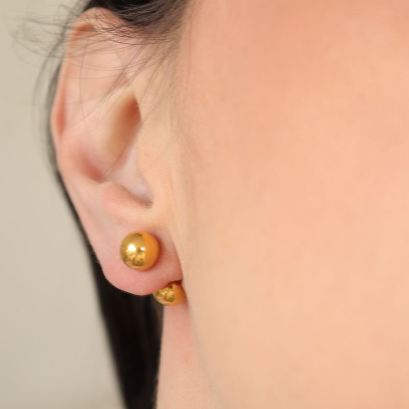 Brinco Parafuso Esfera Moderno em Aço Inox (Peso 12g)