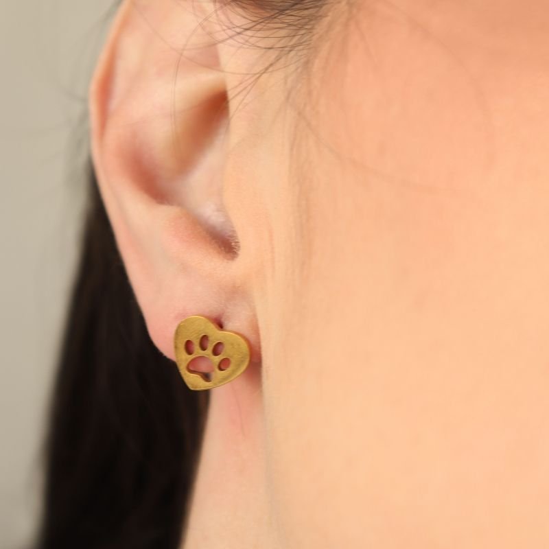 Brinco Patinha Pequena em Aço Inox