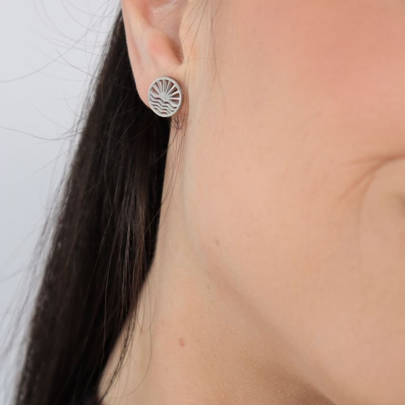 Brinco Sol e Mar Pequeno em Aço Inox