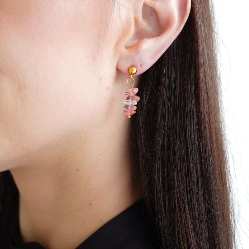 Brinco Summer Pink em Aço Inox (Linha Premium)