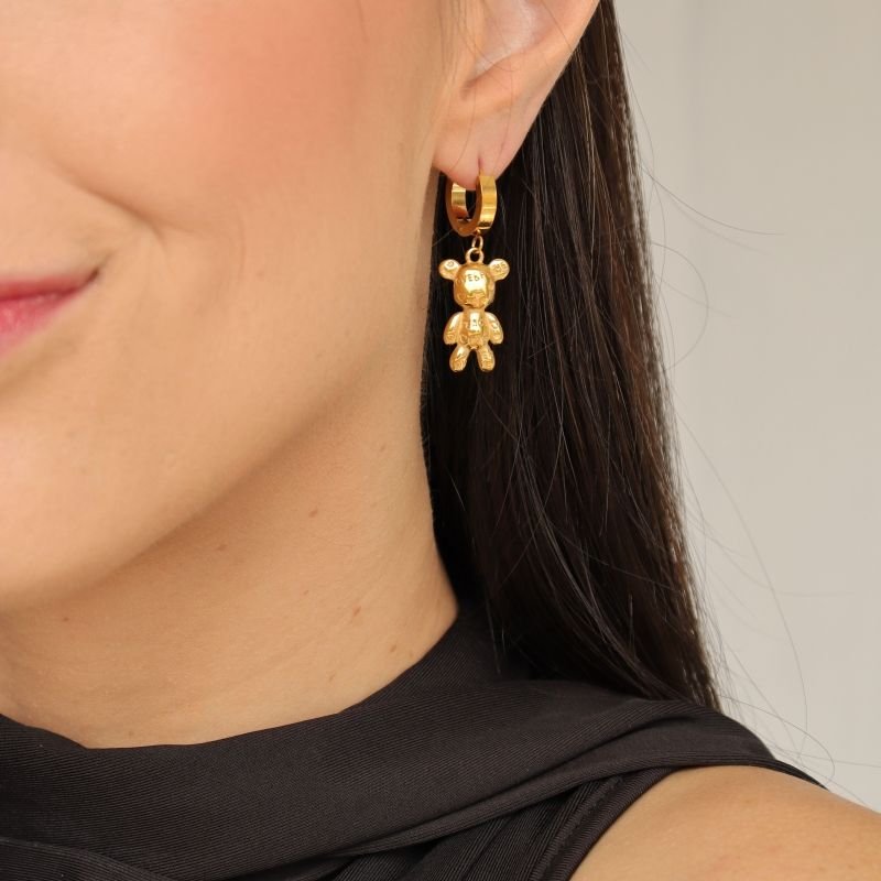 Brinco Ursinho Moderno em Aço Inox (Linha Premium)