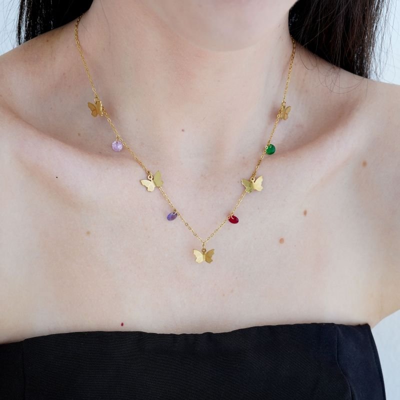 Choker Butterfly Shine em Aço Inox (Linha Premium)