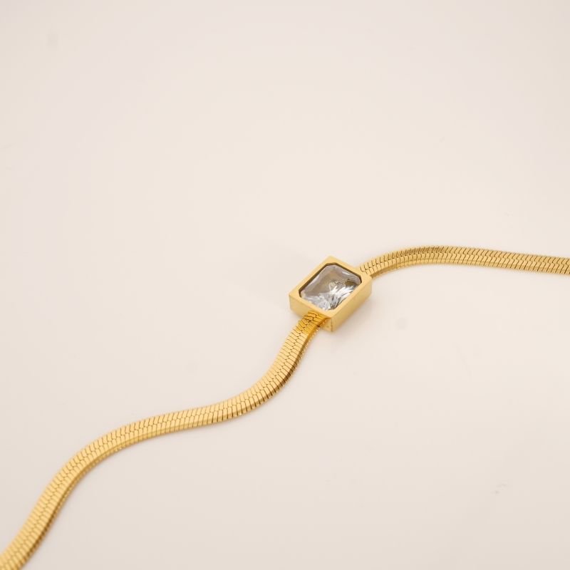 Choker com Pedrinha em Aço Inox (Linha Premium)