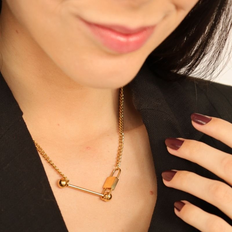 Choker Corrente com Detalhe em Aço Inox (Linha Premium)