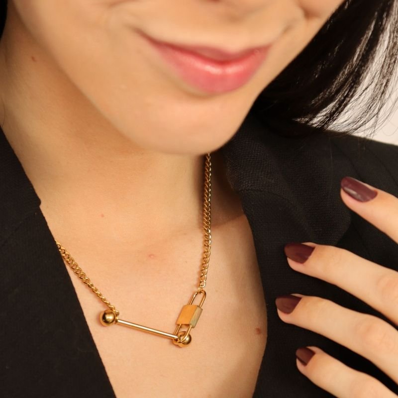 Choker Corrente com Detalhe em Aço Inox (Linha Premium)