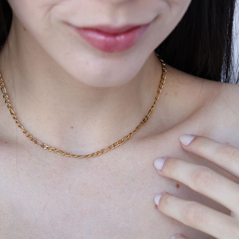 Choker Corrente Delicada em Aço Inox