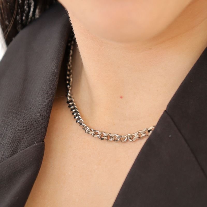 Choker Corrente em Aço Inox