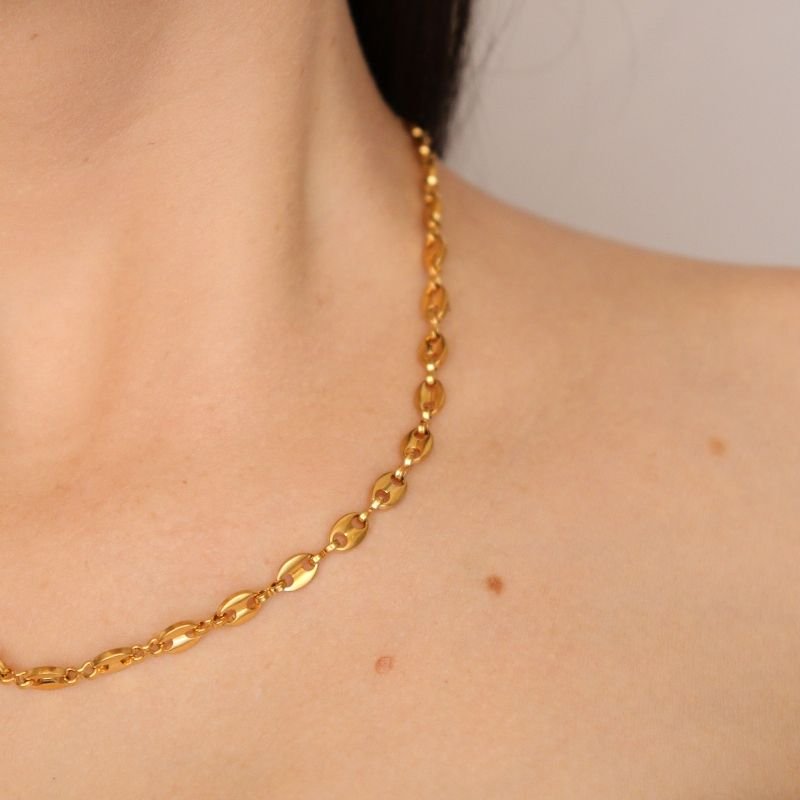 Choker Corrente Inspiração Dior em Aço Inox (Linha Premium)