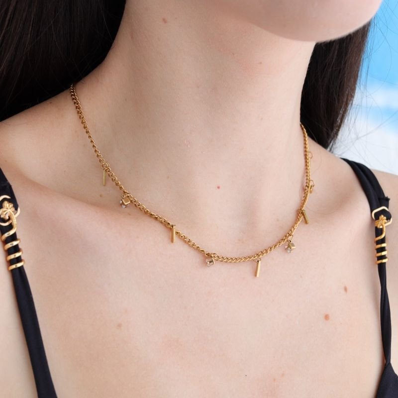 Choker de Pedrinhas Summer em Aço Inox (Linha Premium)