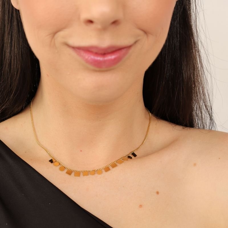 Choker Delicada em Aço Inox