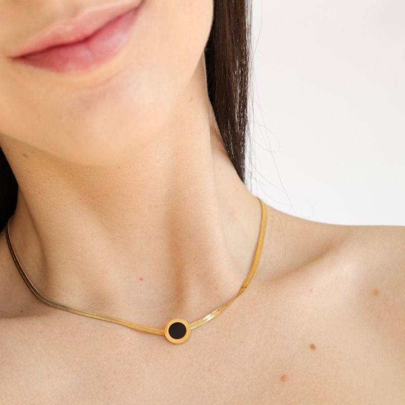 Choker Detalhe Número Romano em Aço Inox (Linha Premium)