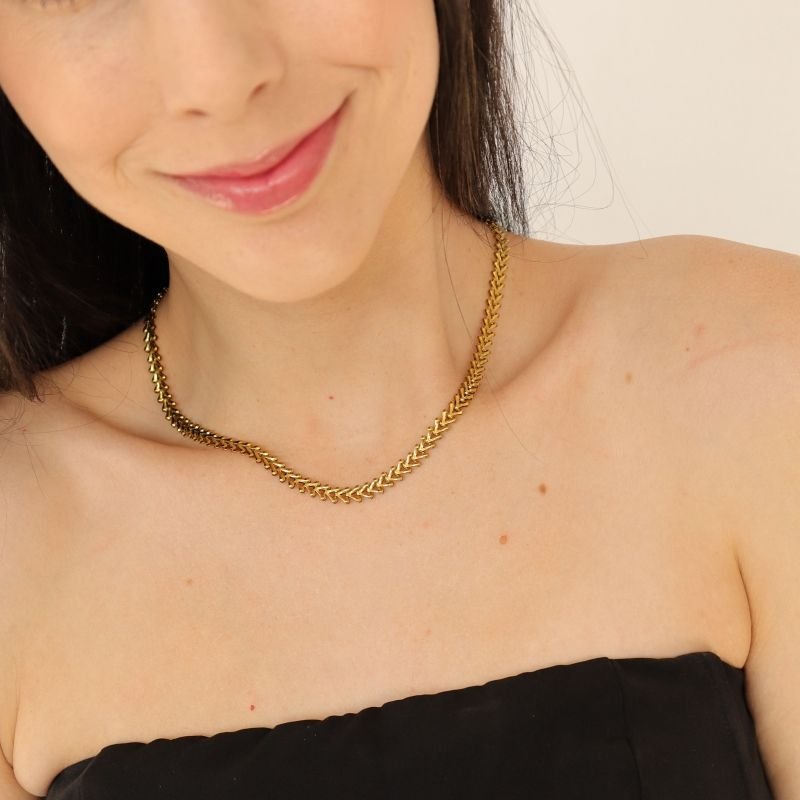 Choker Escaminha Grossa em Aço Inox (Linha Premium)