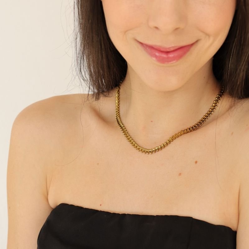 Choker Escaminha Grossa em Aço Inox (Linha Premium)