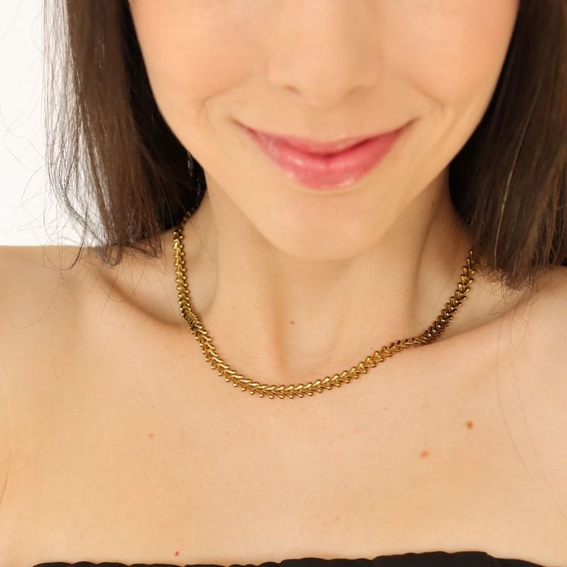 Choker Escaminha Grossa em Aço Inox (Linha Premium)