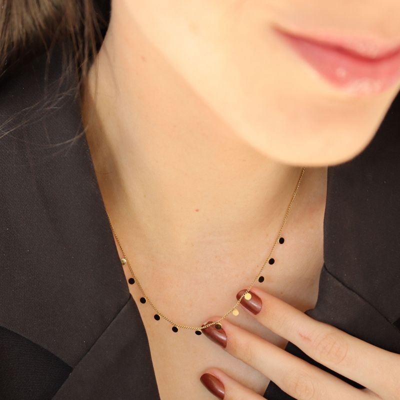 Choker Esferas Delicada em Aço Inox