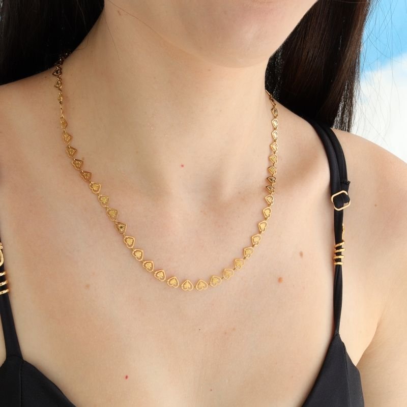 Choker Heart Delicate em Aço Inox