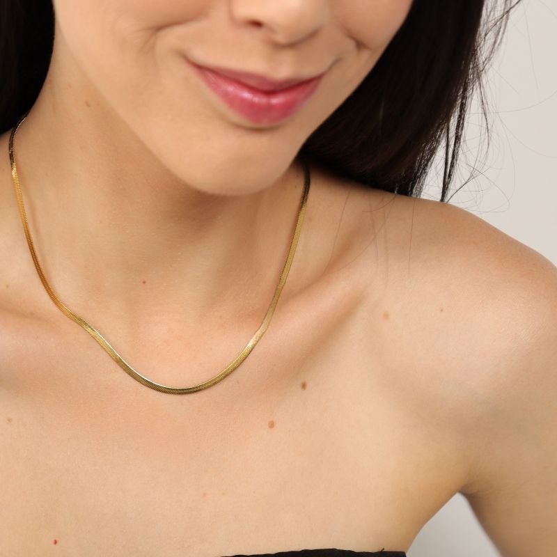 Choker Laminada 4mm em Aço Inox