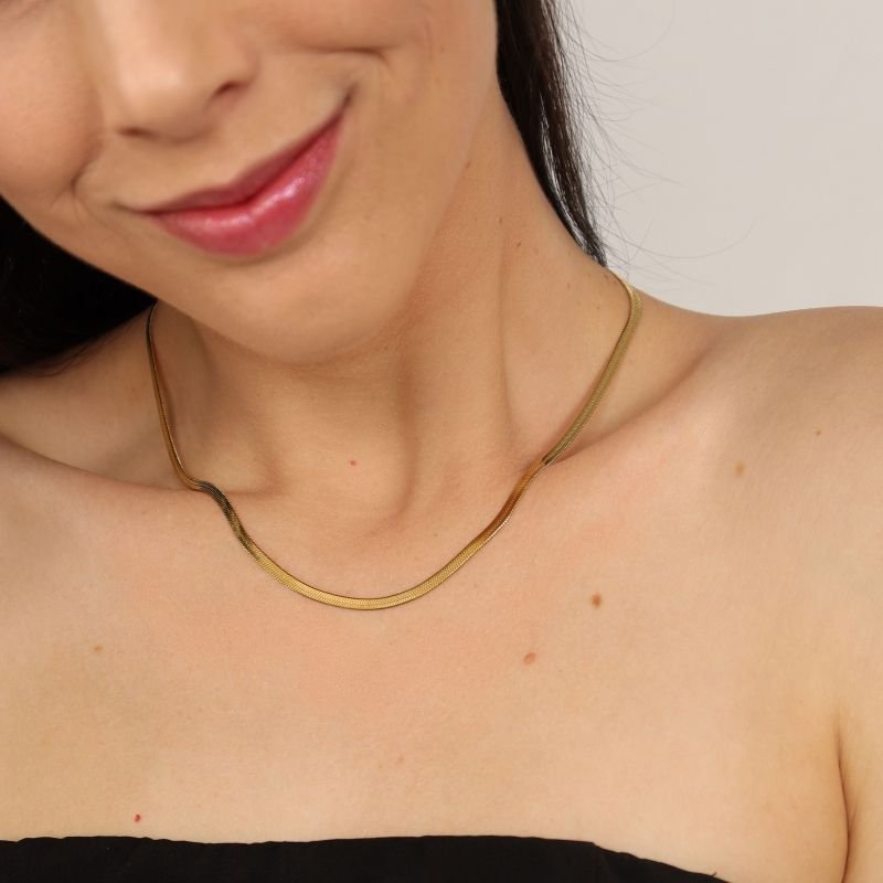 Choker Laminada 4mm em Aço Inox