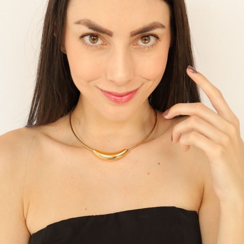 Choker Maximalista em Aço Inox (Linha Premium) Fecho Imã