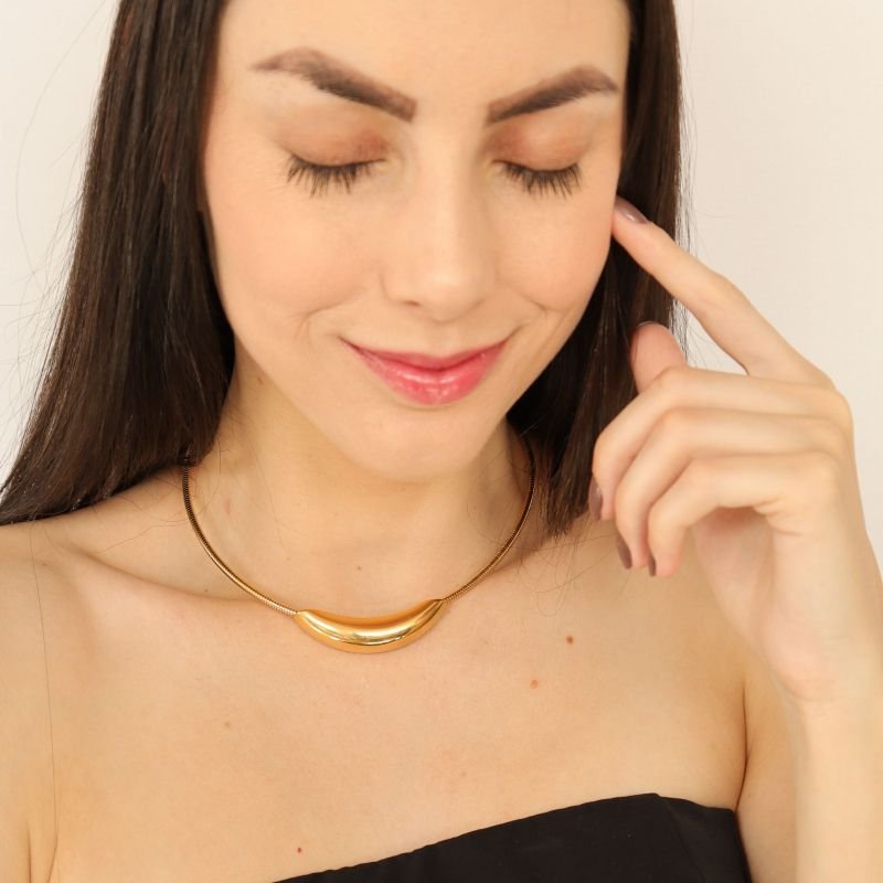 Choker Maximalista em Aço Inox (Linha Premium) Fecho Imã