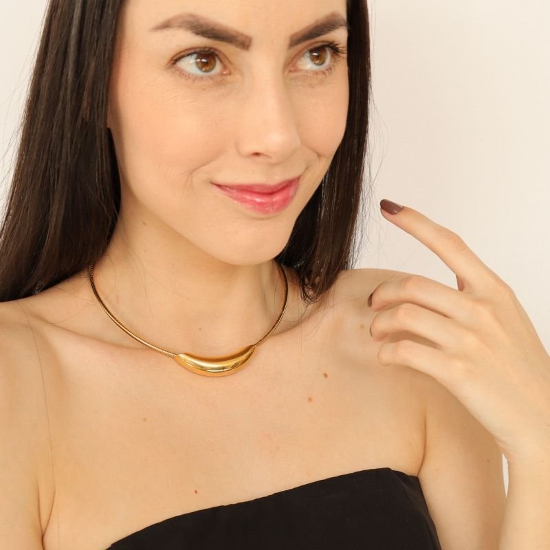 Choker Maximalista em Aço Inox (Linha Premium) Fecho Imã