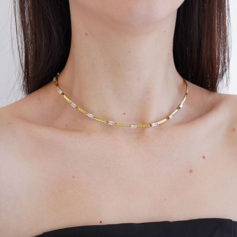 Choker Minimal Glow em Aço Inox (Linha Premium)