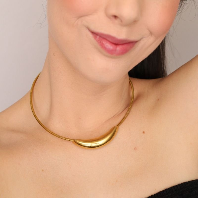 Choker Minimalista com Detalhe Fecho Imã em Aço Inox (Linha Premium)