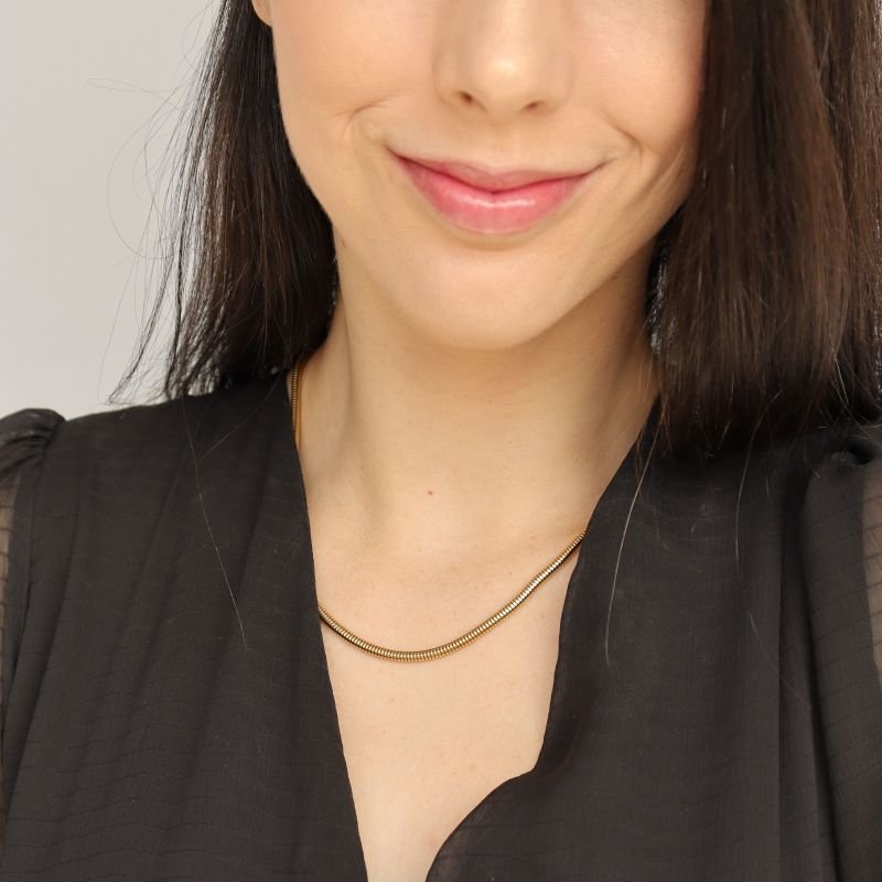 Choker Serpente em Aço Inox