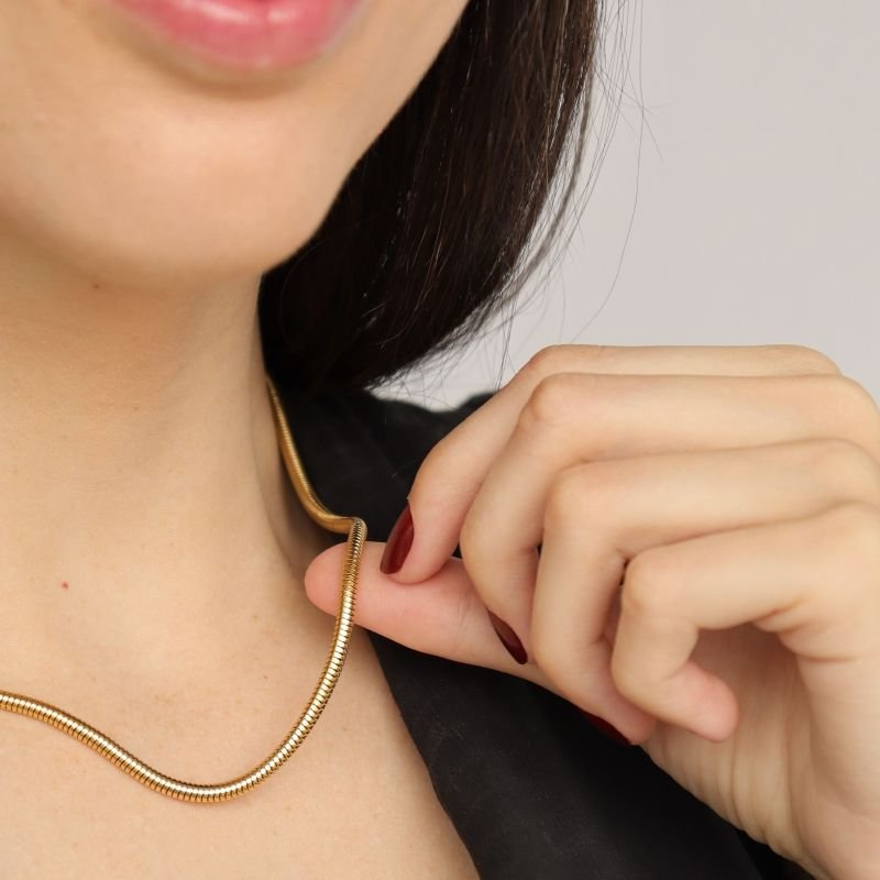 Choker Serpente em Aço Inox