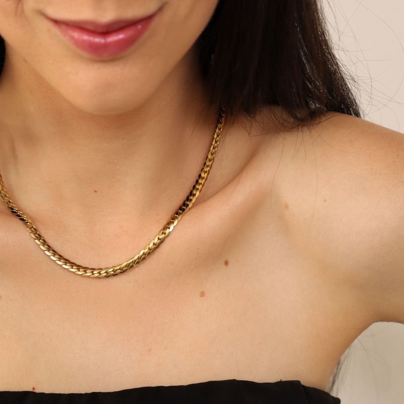 Choker Serpente em Aço Inox