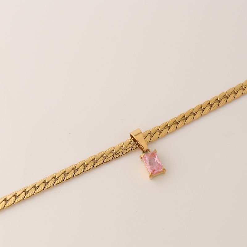 Choker Serpenteante com Pedrinha Aço Inox (Linha Premium)