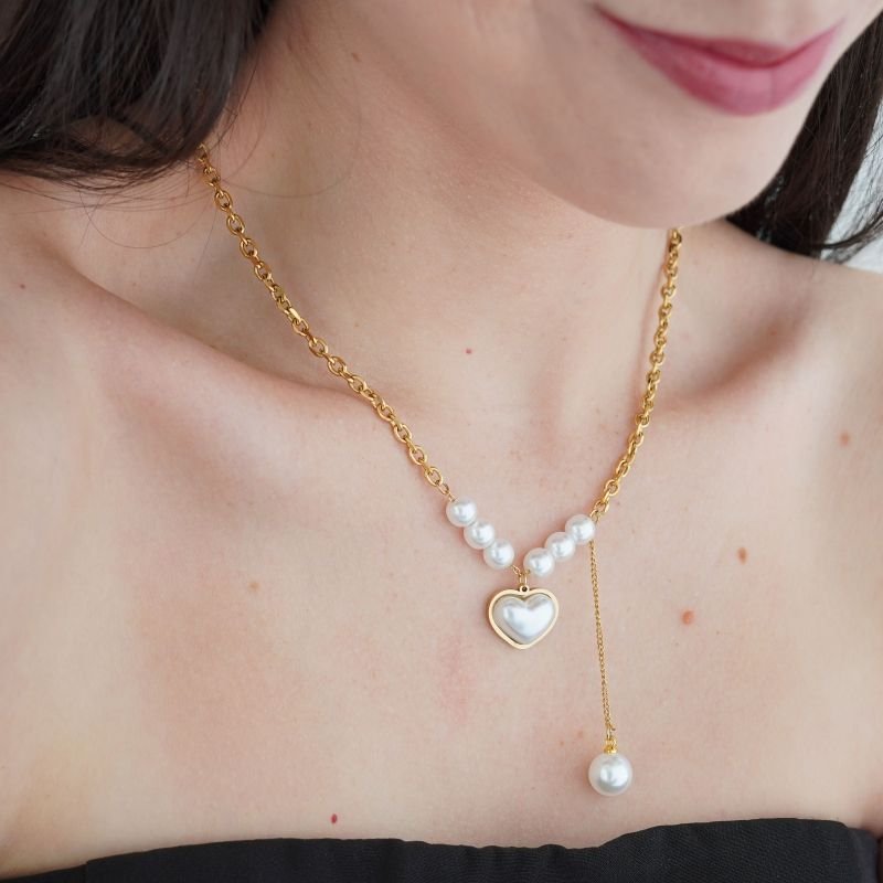 Colar Bold Chain & Heart Maximalista em Aço Inox (Linha Premium)