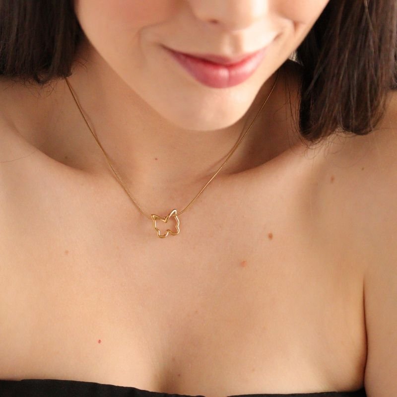 Colar Borboleta Delicado em Aço Inox (Linha Premium)