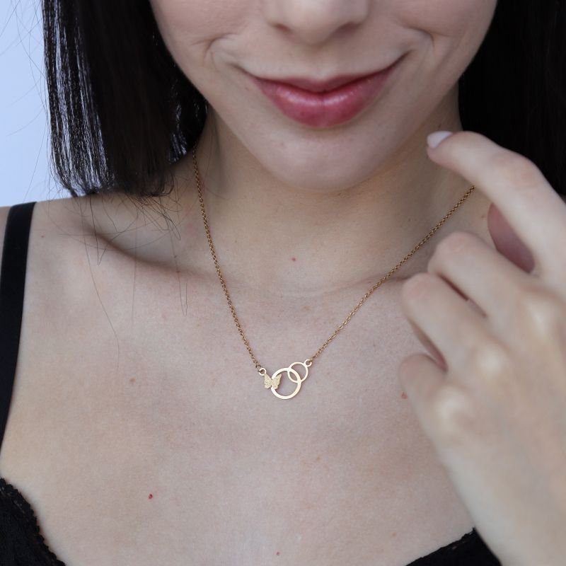 Colar Borboleta em Aço Inox