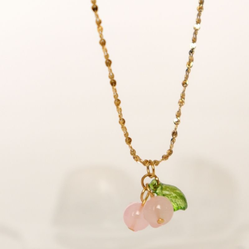 Colar Cereja Delicado em Aço Inox