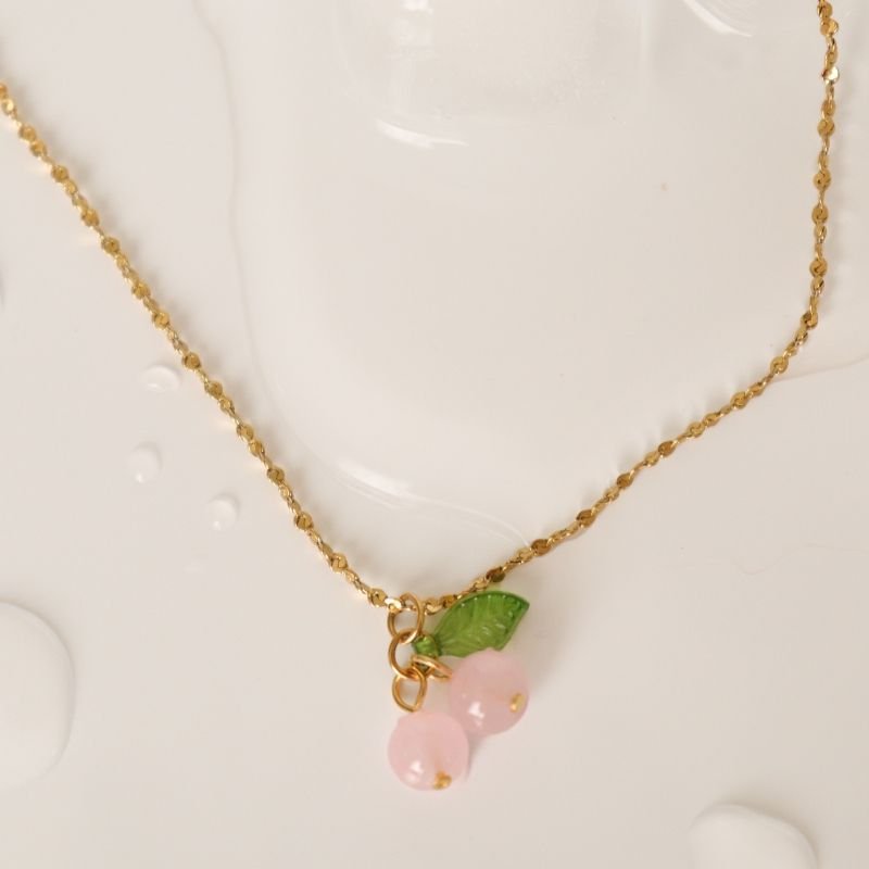 Colar Cereja Delicado em Aço Inox