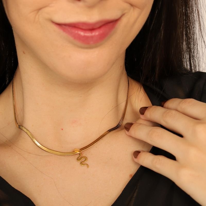 Colar Cobra em Aço Inox (Linha Premium)