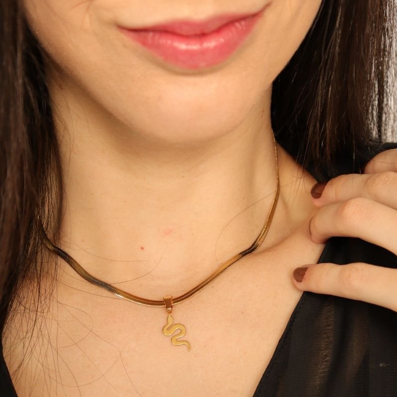 Colar Cobra em Aço Inox (Linha Premium)