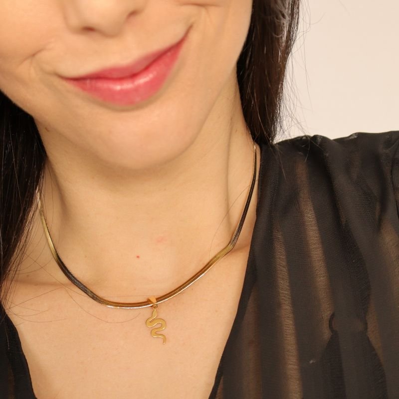 Colar Cobra em Aço Inox (Linha Premium)