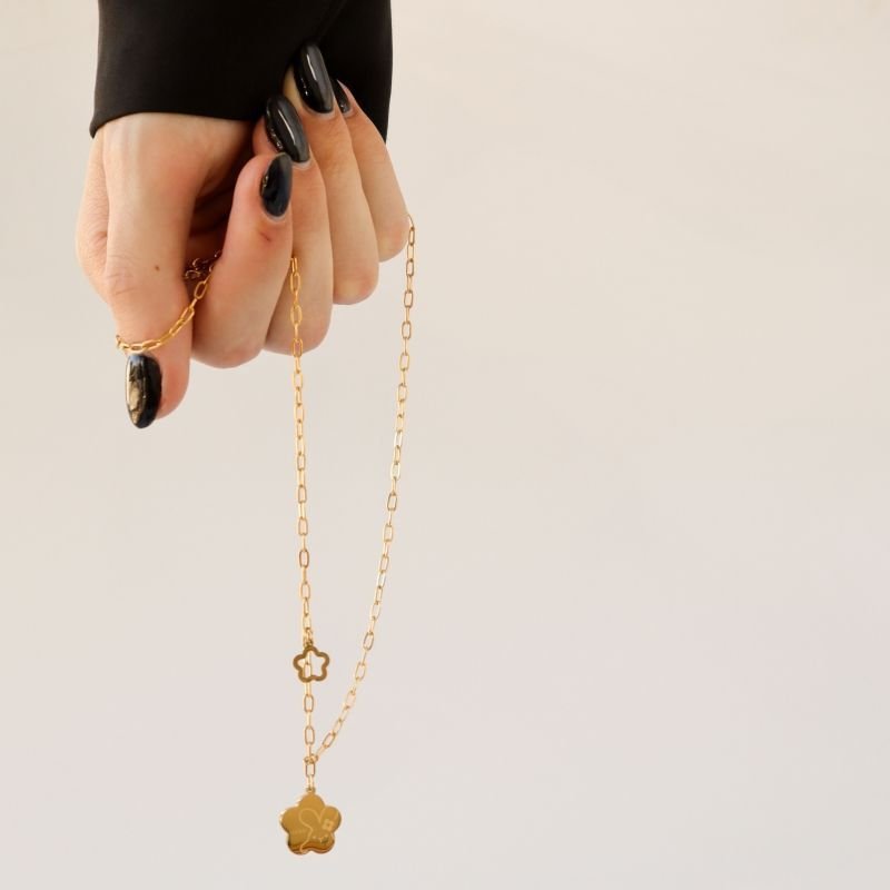 Colar com Detalhes Coelho Delicado em Aço Inox (Linha Premium)