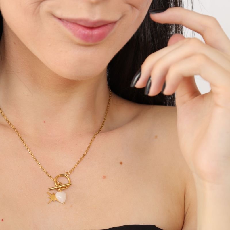 Colar com Pingentes em Aço Inox (Linha Premium)