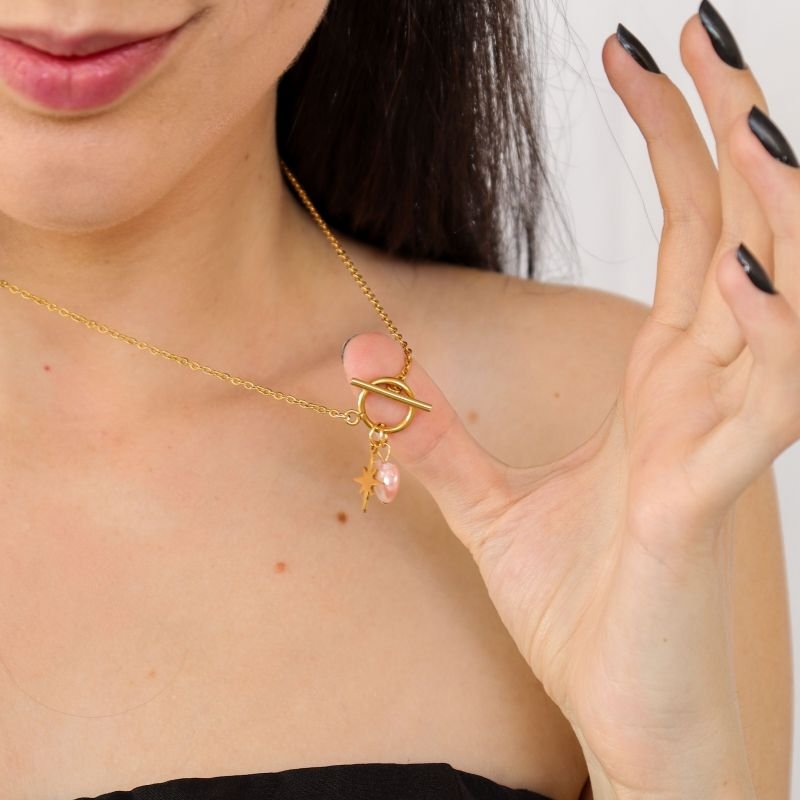 Colar com Pingentes em Aço Inox (Linha Premium)