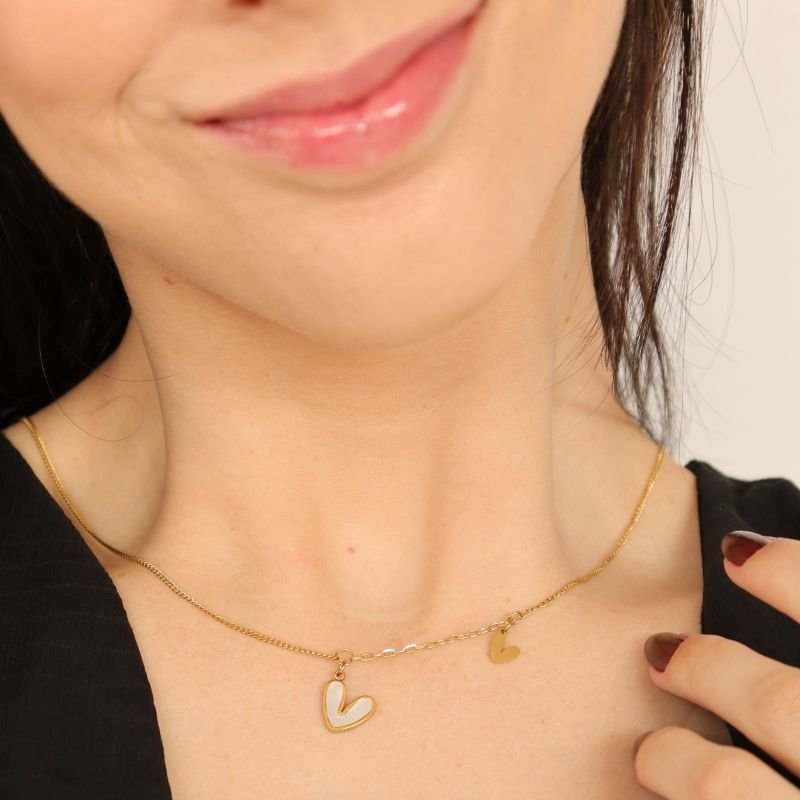 Colar Coração Delicado em Aço Inox (Linha Premium)
