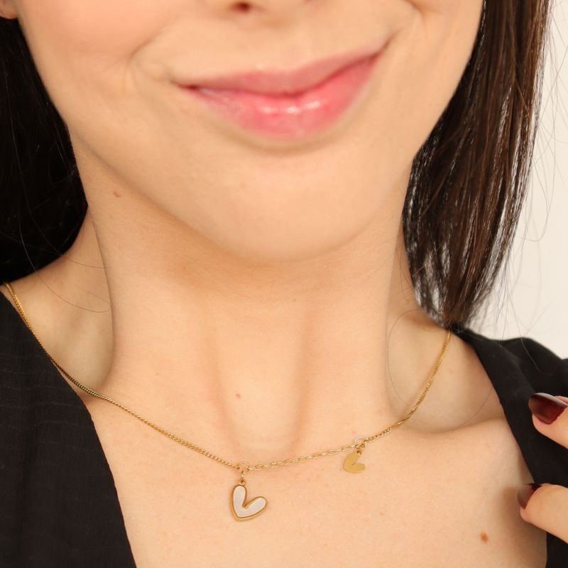 Colar Coração Delicado em Aço Inox (Linha Premium)
