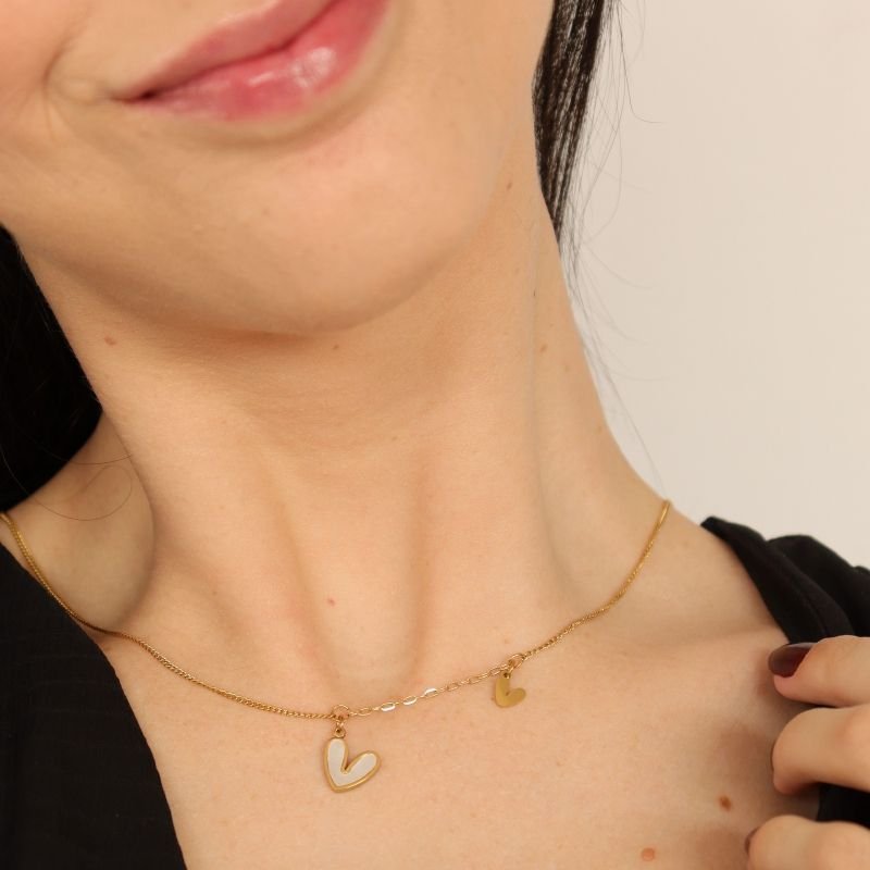 Colar Coração Delicado em Aço Inox (Linha Premium)