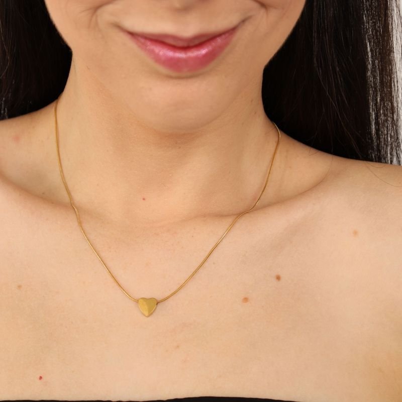 Colar Coração Delicado em Aço Inox