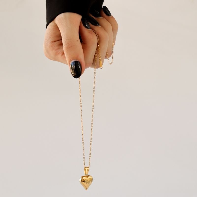 Colar Coração Delicado em Aço Inox