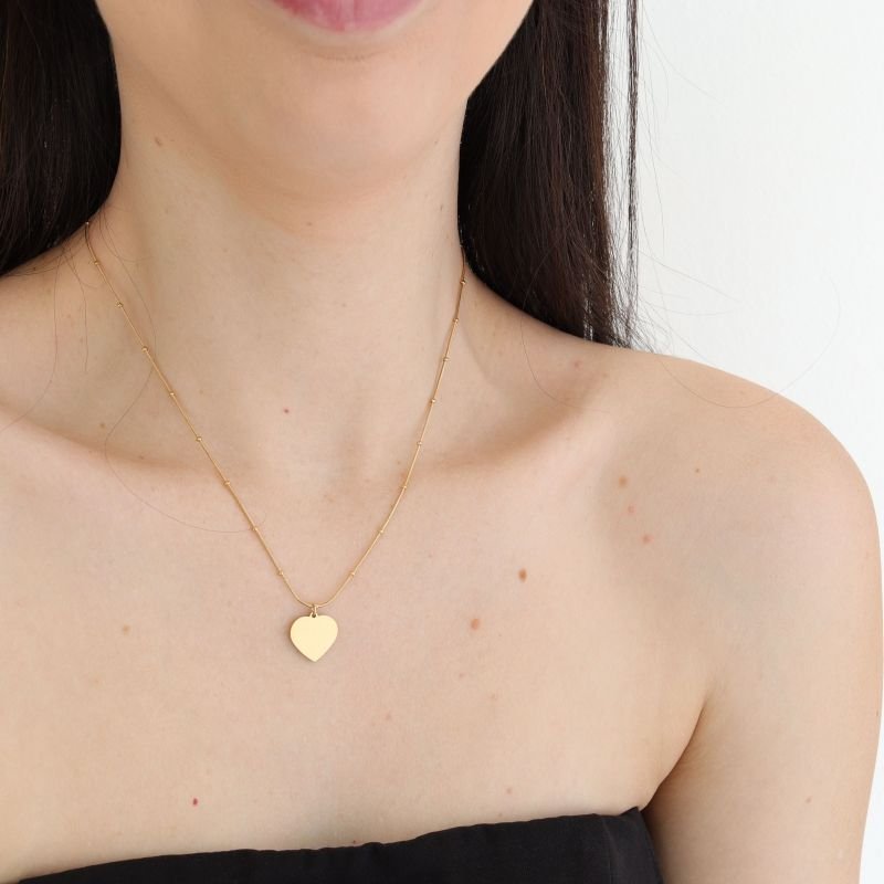 Colar Coração Delicado em Aço Inox