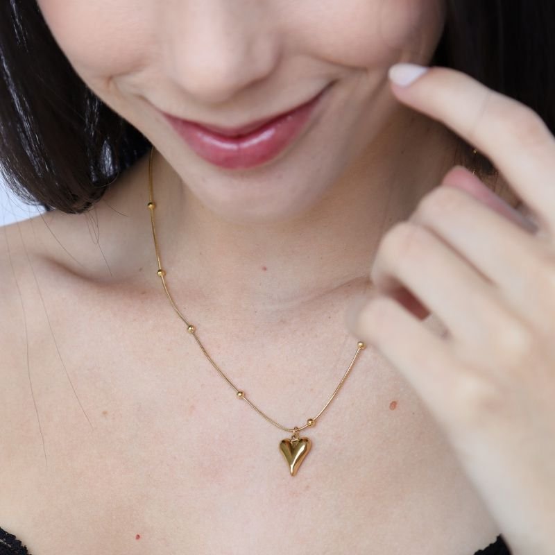 Colar Coração em Aço Inox